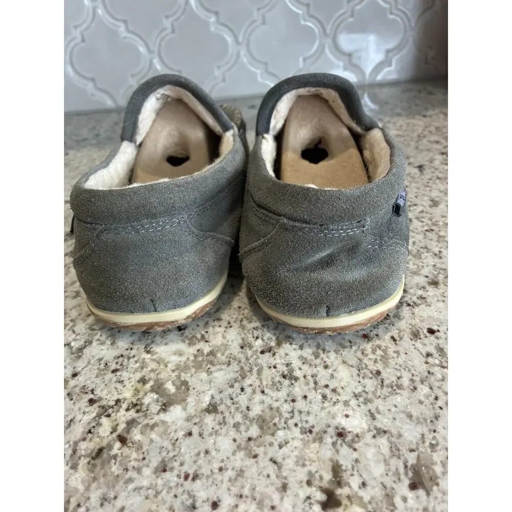 Minnetonka 41005 Tilden Moc Men's Comfort Slipper Size 9.0 M, Gray Suede